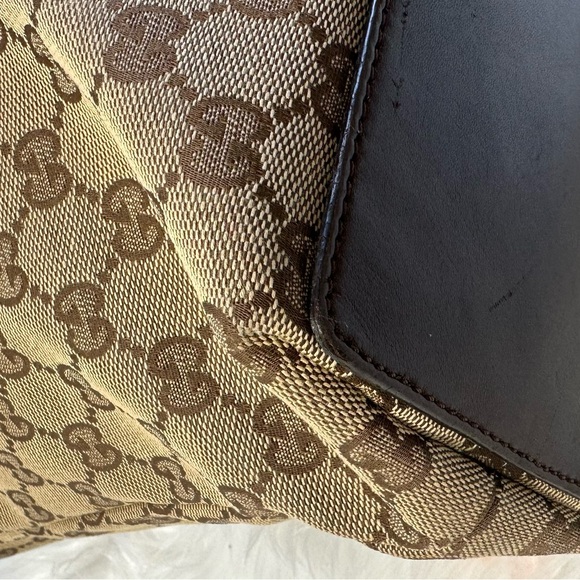 GUCCI Bag Handbag Tote Bag GG Canvas Brown - Picture 7 of 17